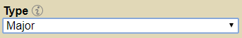 Selecting whether if the program is a major, minor, or preparatory course in Degree Maps.