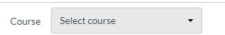 Selecting a course to send a message to in Canvas. 